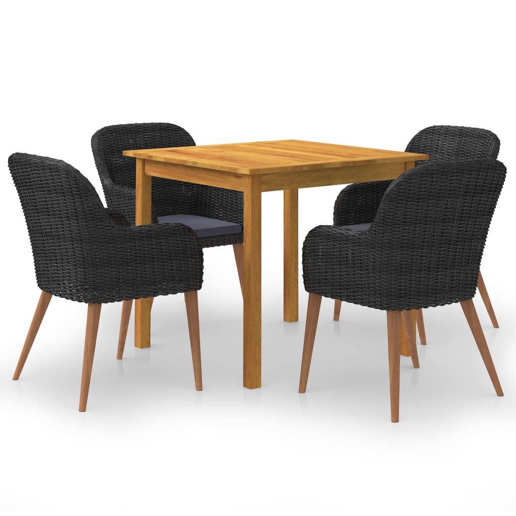 5-delige Tuinset zwart is nu te koop bij PeponiXL, paradijselijk wonen!