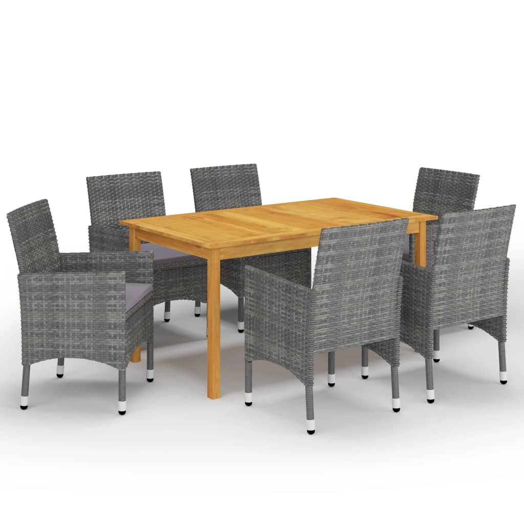 7-delige Tuinset grijs is nu te koop bij PeponiXL, paradijselijk wonen!