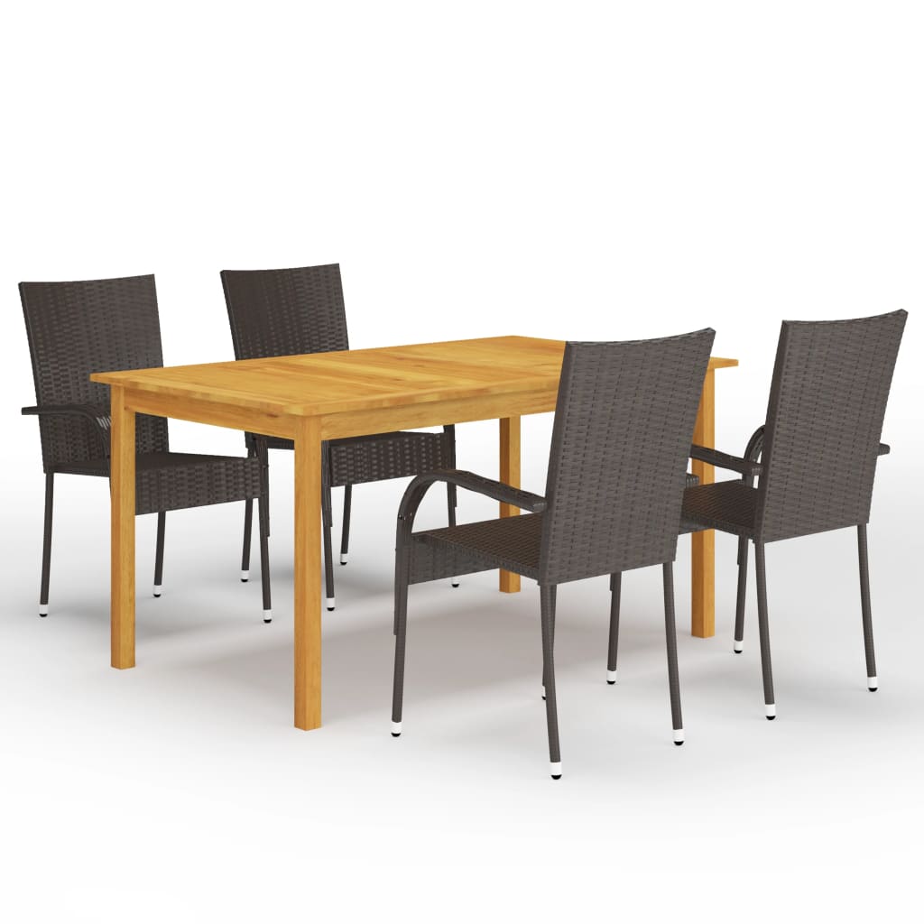 5-delige Tuinset bruin is nu te koop bij PeponiXL, paradijselijk wonen!