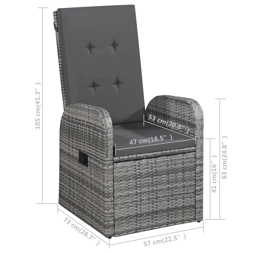 5-delige Tuinset grijs is nu te koop bij PeponiXL, paradijselijk wonen!