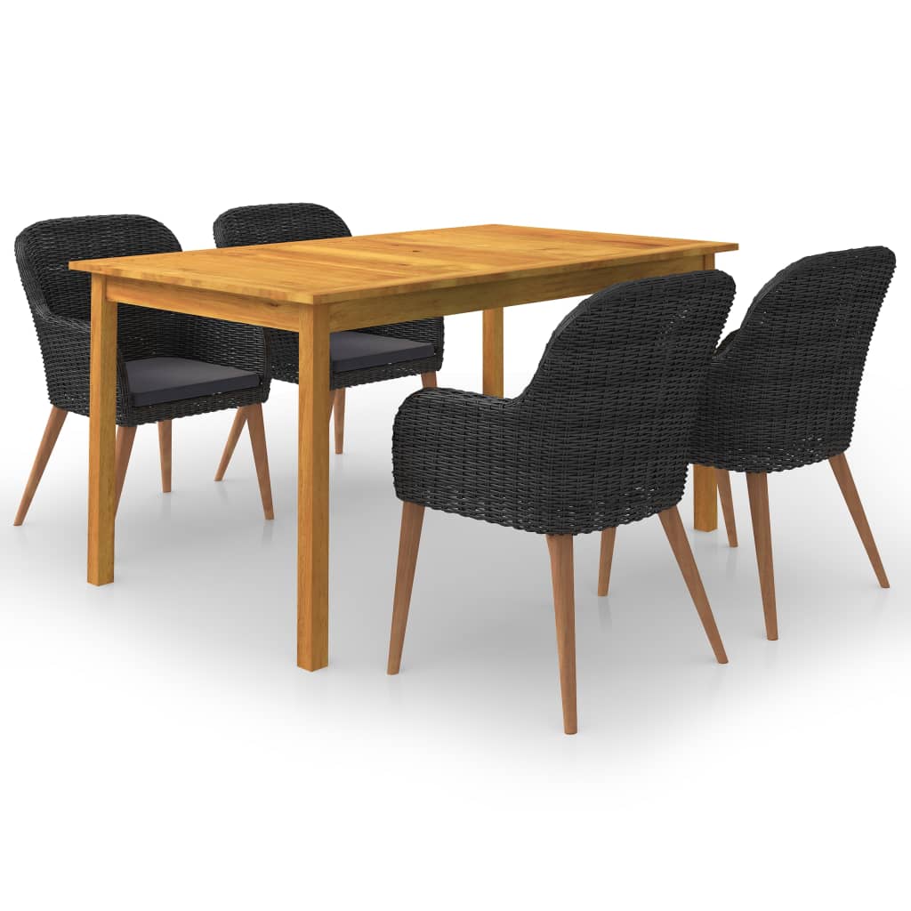 5-delige Tuinset zwart is nu te koop bij PeponiXL, paradijselijk wonen!
