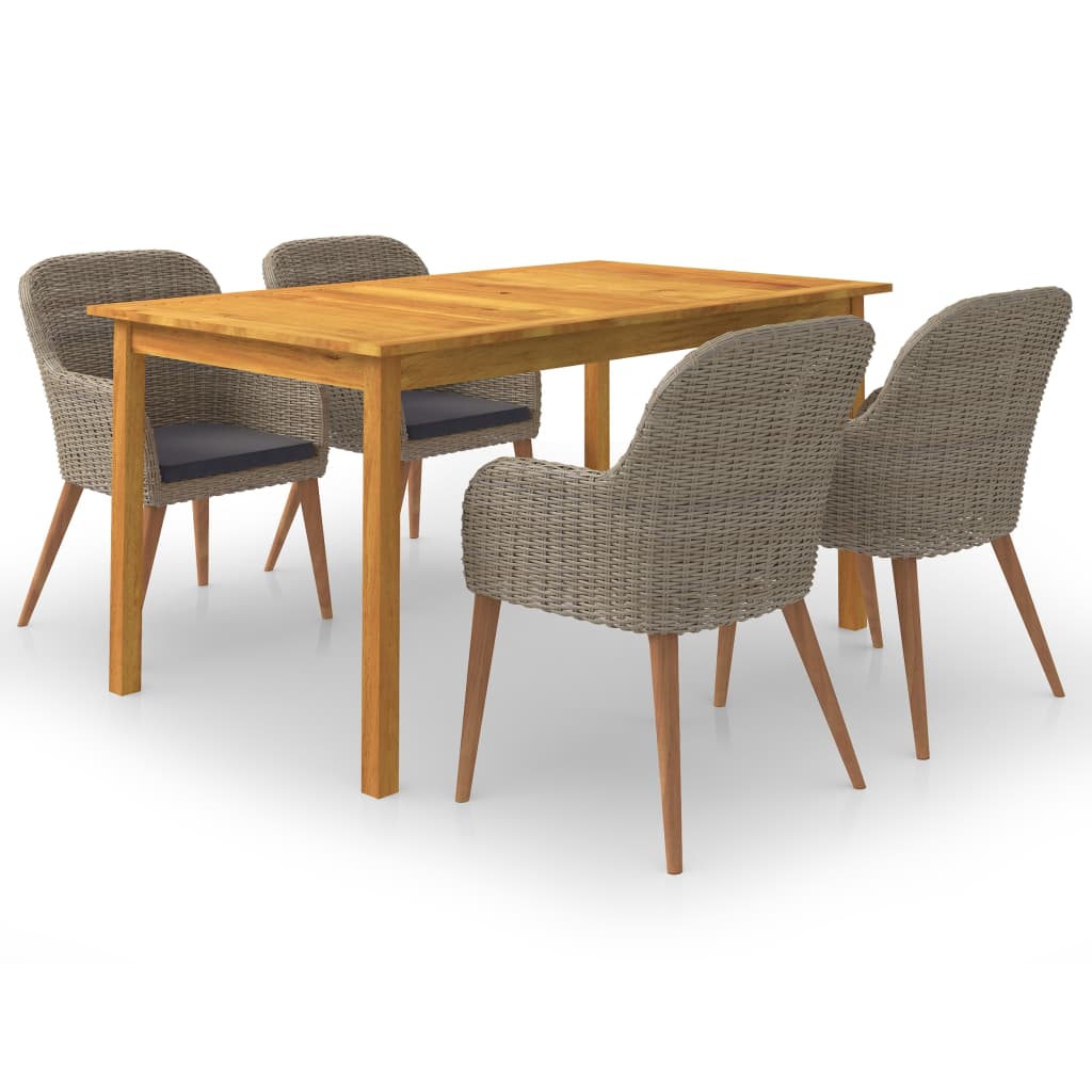 5-delige Tuinset bruin is nu te koop bij PeponiXL, paradijselijk wonen!