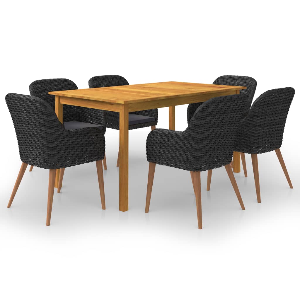 7-delige Tuinset zwart is nu te koop bij PeponiXL, paradijselijk wonen!