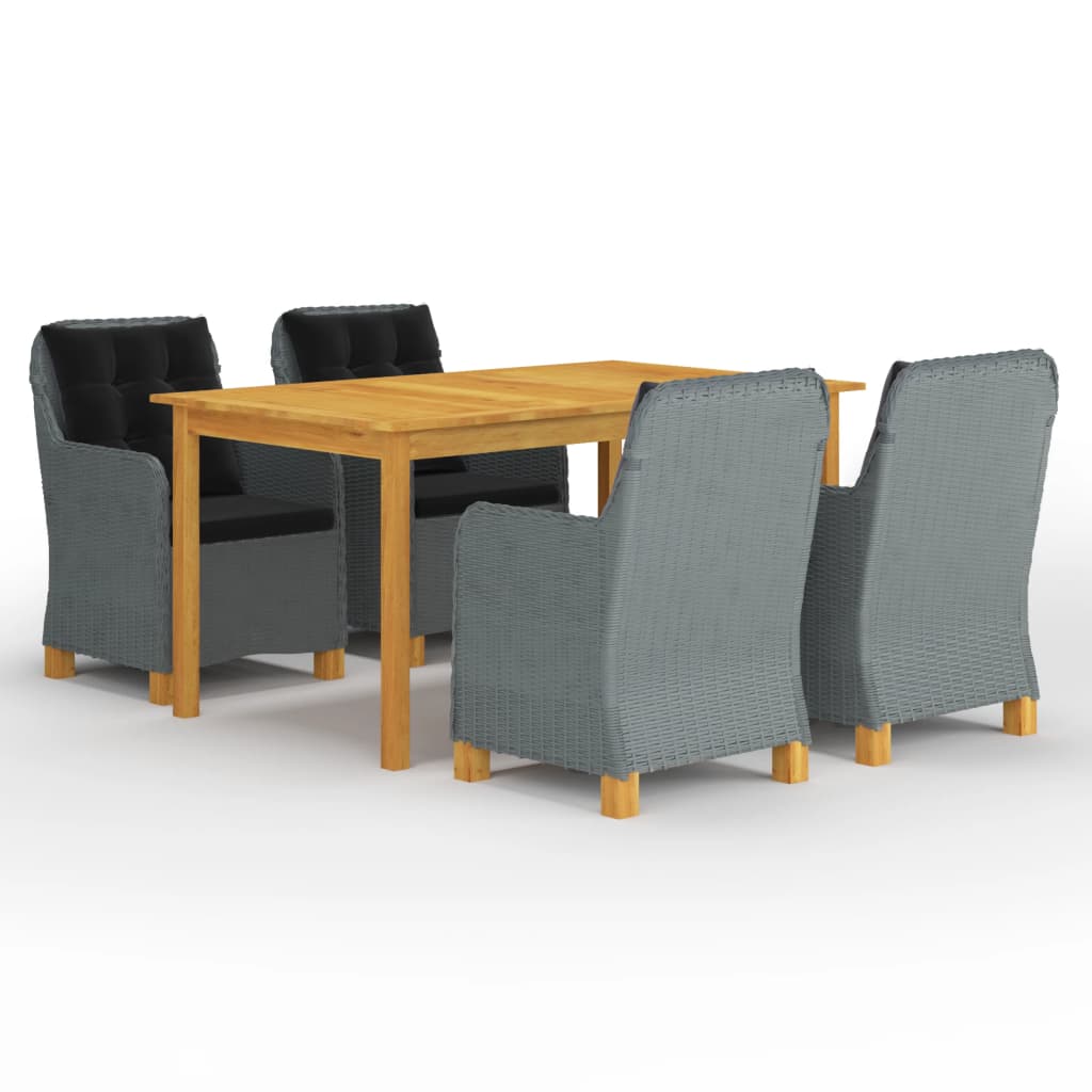 5-delige Tuinset lichtgrijs is nu te koop bij PeponiXL, paradijselijk wonen!