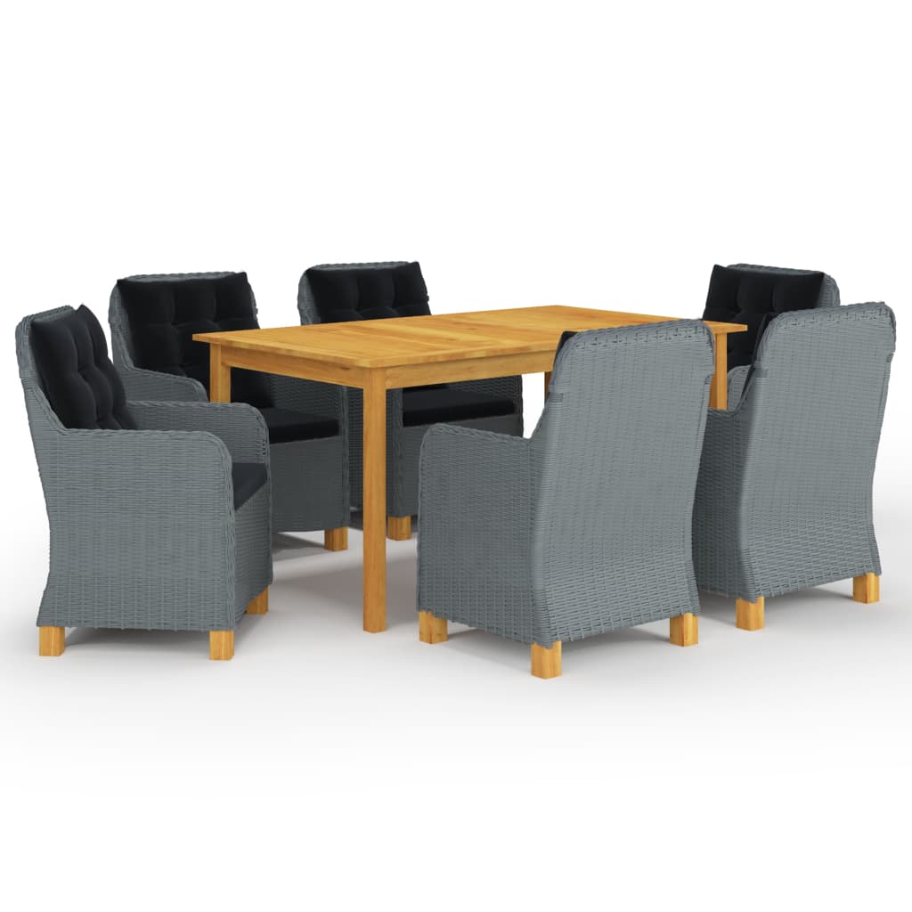 7-delige Tuinset lichtgrijs is nu te koop bij PeponiXL, paradijselijk wonen!