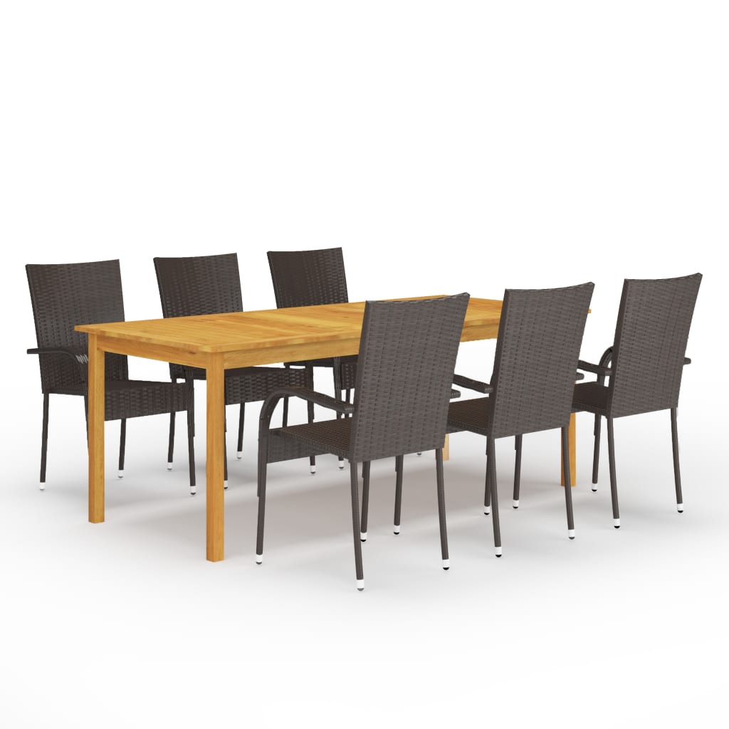 7-delige Tuinset bruin is nu te koop bij PeponiXL, paradijselijk wonen!