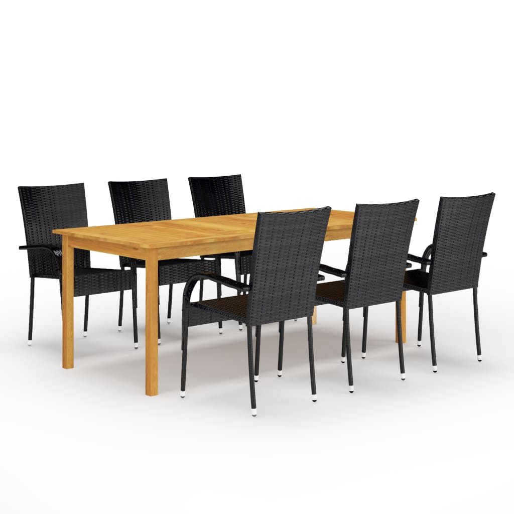 7-delige Tuinset zwart is nu te koop bij PeponiXL, paradijselijk wonen!