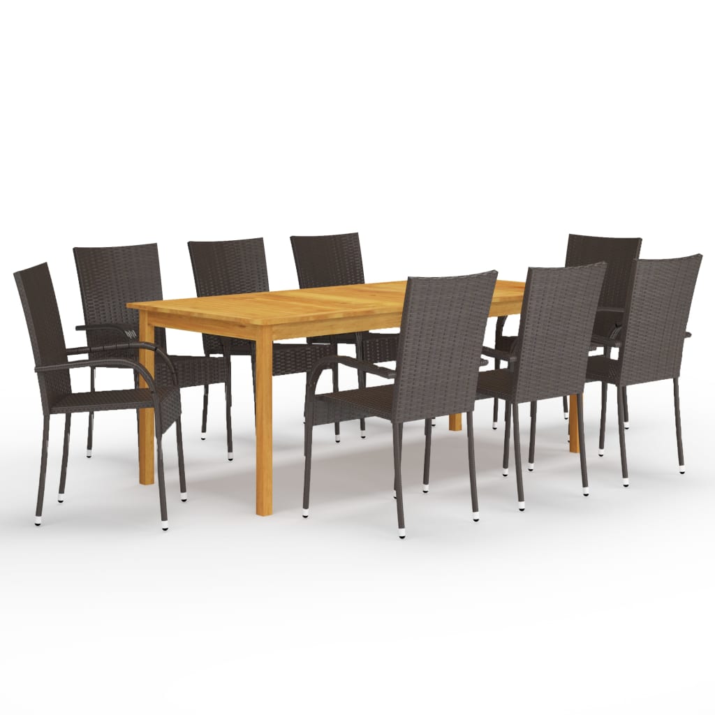 9-delige Tuinset bruin is nu te koop bij PeponiXL, paradijselijk wonen!