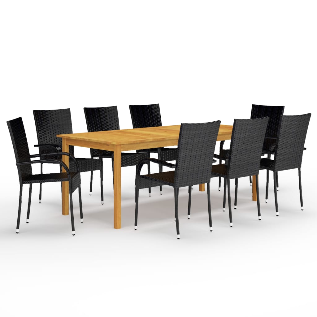 9-delige Tuinset zwart is nu te koop bij PeponiXL, paradijselijk wonen!