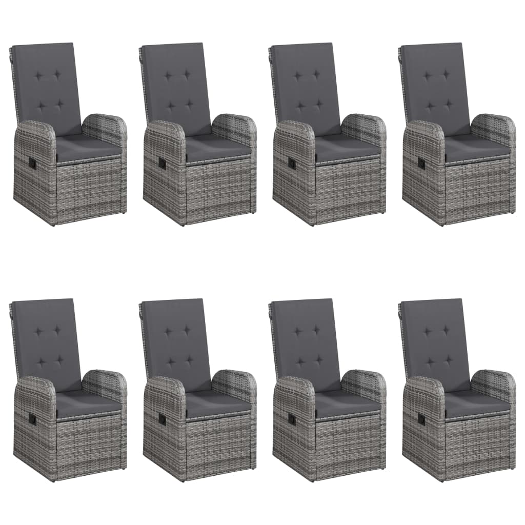 9-delige Tuinset grijs is nu te koop bij PeponiXL, paradijselijk wonen!