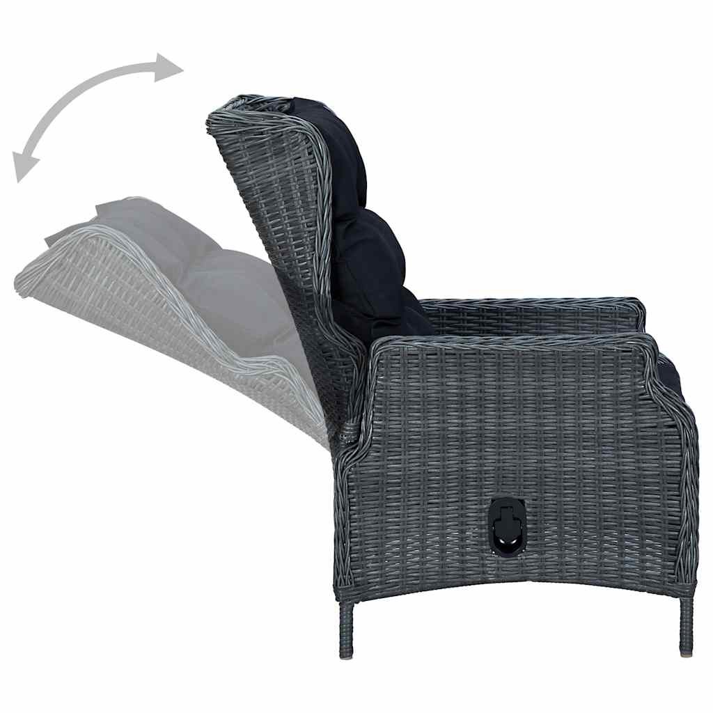 9-delige Tuinset donkergrijs is nu te koop bij PeponiXL, paradijselijk wonen!
