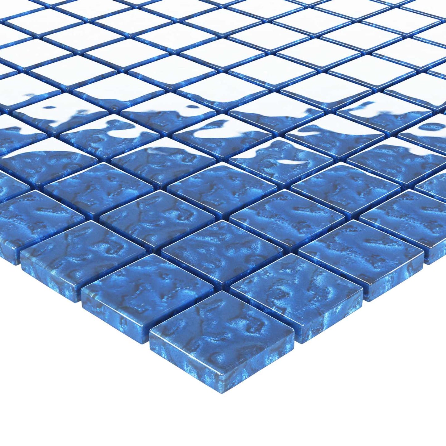 Mozaïek Tegel 11 pcs Blauw 50 x 50 cm Glas is nu te koop bij PeponiXL, paradijselijk wonen!