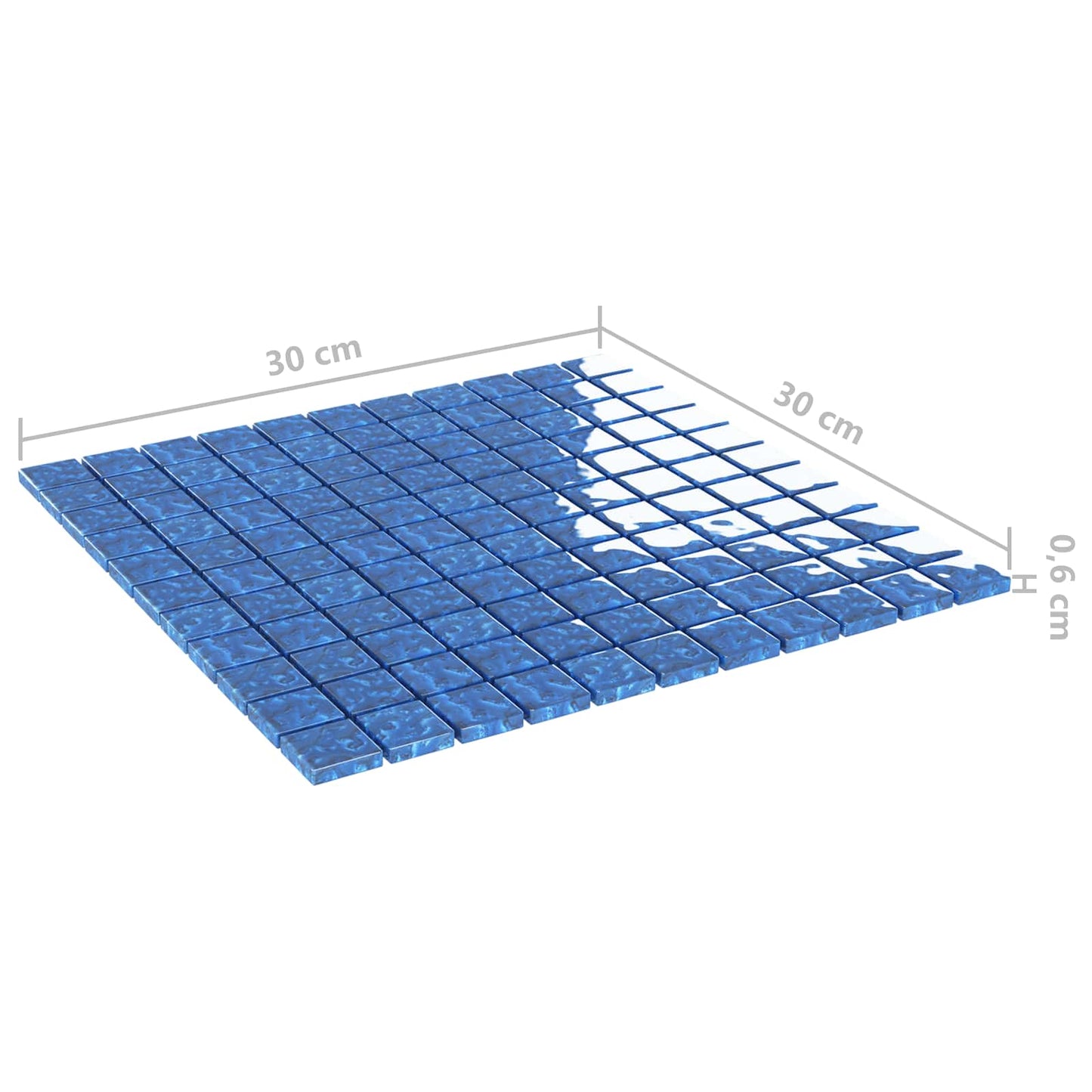 Mozaïek Tegel 11 pcs Blauw 50 x 50 cm Glas is nu te koop bij PeponiXL, paradijselijk wonen!