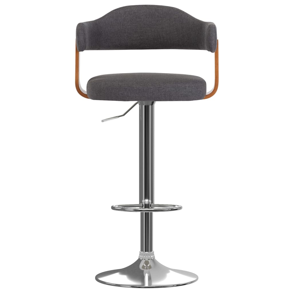 Barkrukken 2 st gebogen hout en stof donkergrijs is nu te koop bij PeponiXL, paradijselijk wonen!