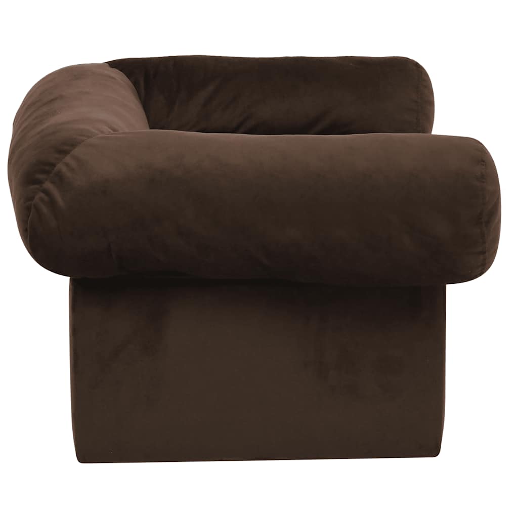 Hondenbank met lade 75x50x38 cm pluche bruin is nu te koop bij PeponiXL, paradijselijk wonen!
