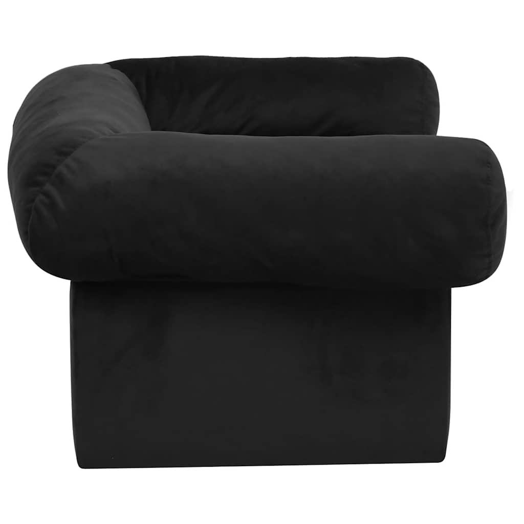 Hondenbank met lade 75x50x38 cm pluche zwart is nu te koop bij PeponiXL, paradijselijk wonen!