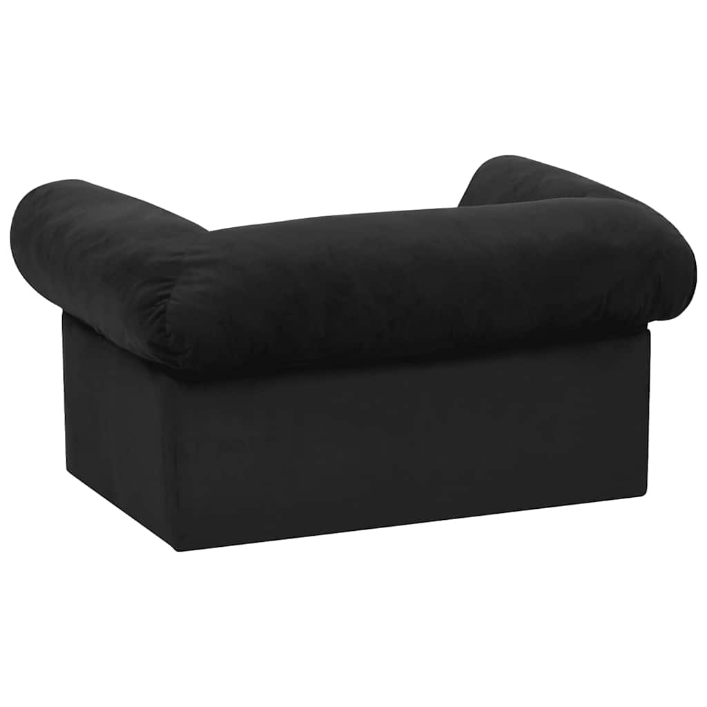 Hondenbank met lade 75x50x38 cm pluche zwart is nu te koop bij PeponiXL, paradijselijk wonen!