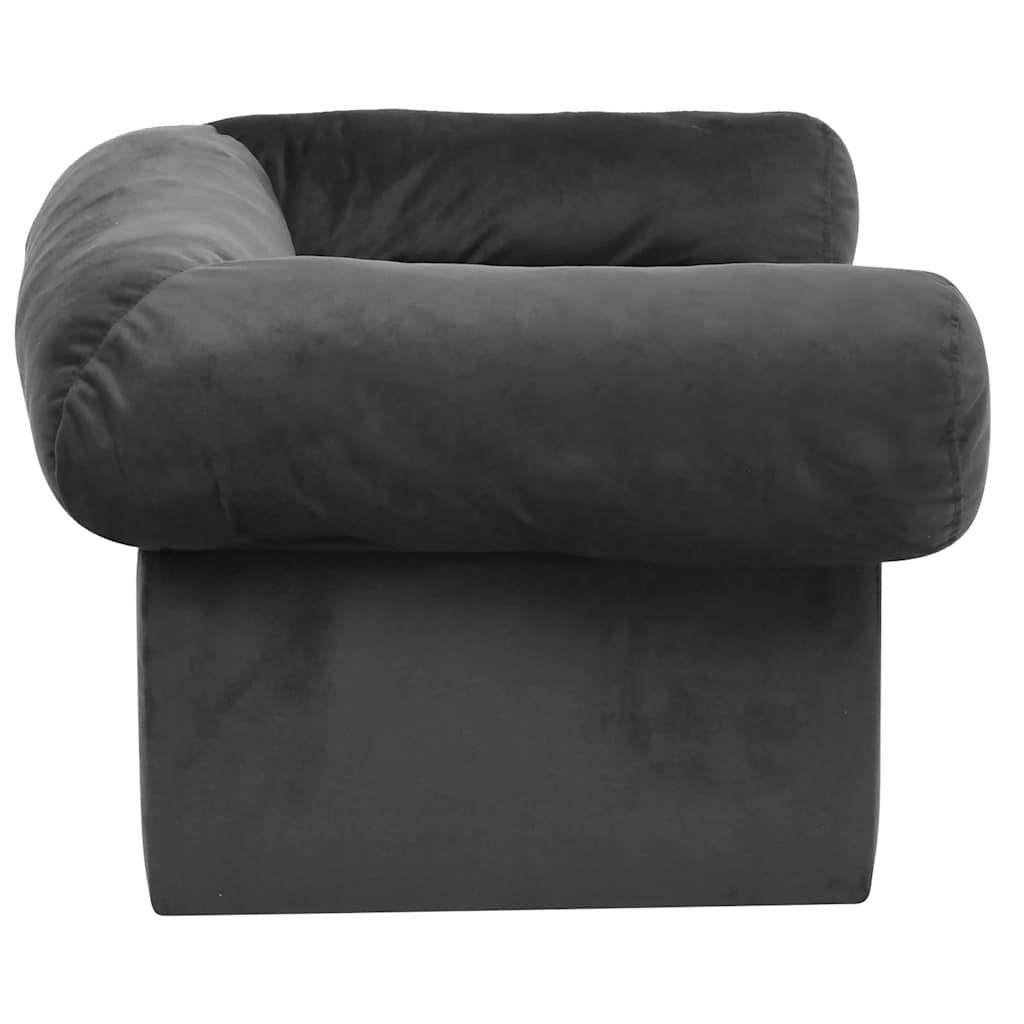 Hondenbank met lade 75x50x38 cm pluche donkergrijs is nu te koop bij PeponiXL, paradijselijk wonen!