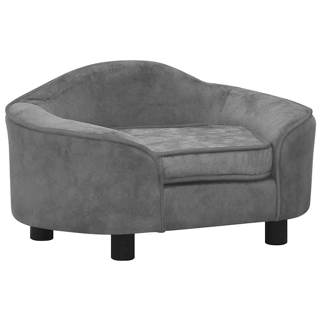 Hondenbank 67x47x36 cm pluche grijs is nu te koop bij PeponiXL, paradijselijk wonen!