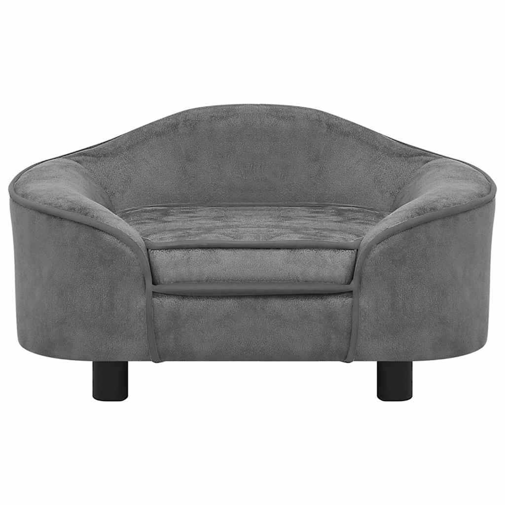 Hondenbank 67x47x36 cm pluche grijs is nu te koop bij PeponiXL, paradijselijk wonen!
