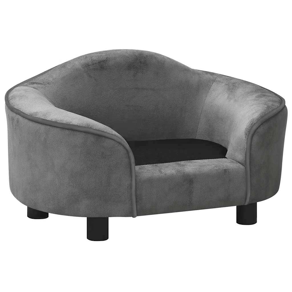 Hondenbank 67x47x36 cm pluche grijs is nu te koop bij PeponiXL, paradijselijk wonen!