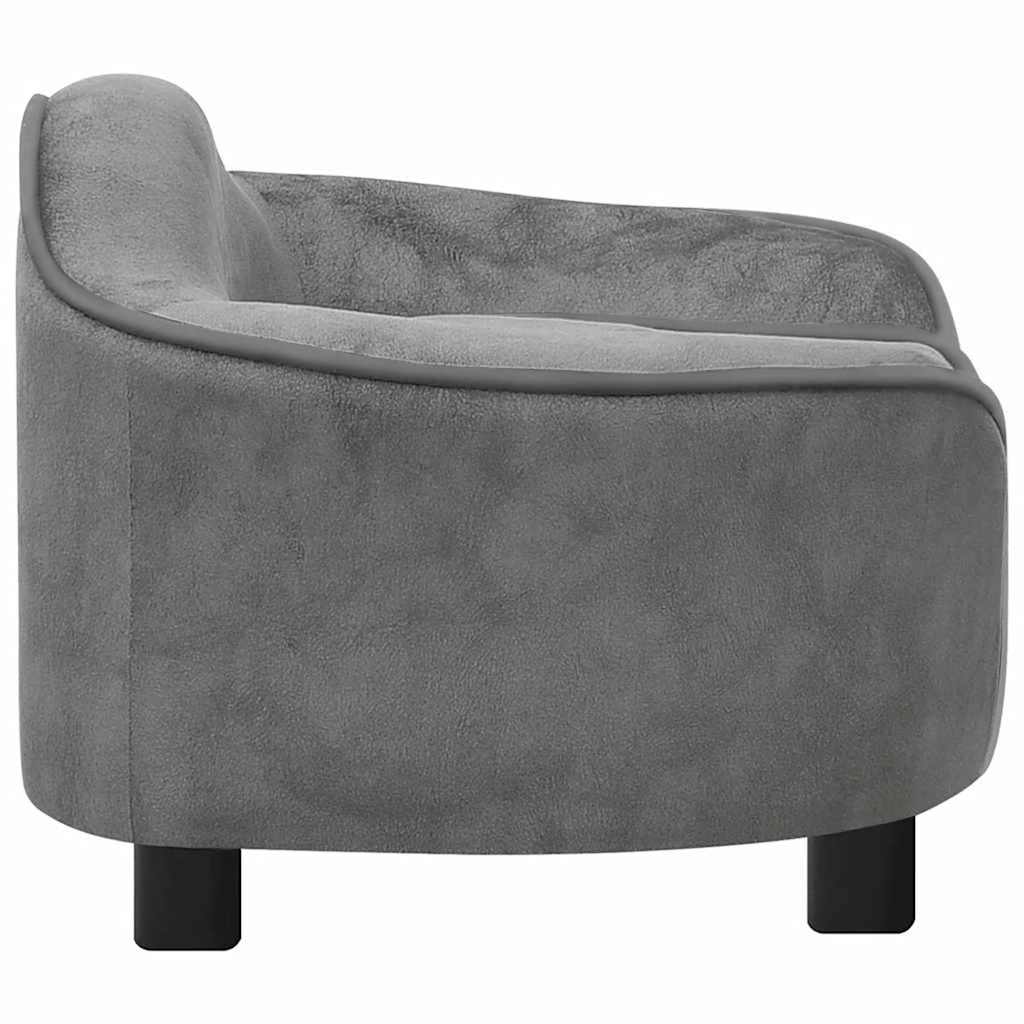 Hondenbank 67x47x36 cm pluche grijs is nu te koop bij PeponiXL, paradijselijk wonen!