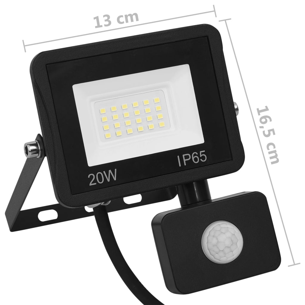 Spotlight met sensor LED 20 W warmwit is nu te koop bij PeponiXL, paradijselijk wonen!