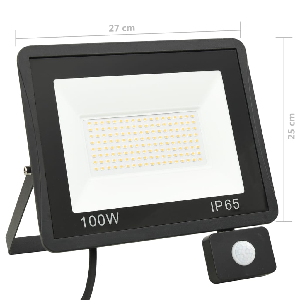 Spotlight met sensor LED 100 W warmwit is nu te koop bij PeponiXL, paradijselijk wonen!