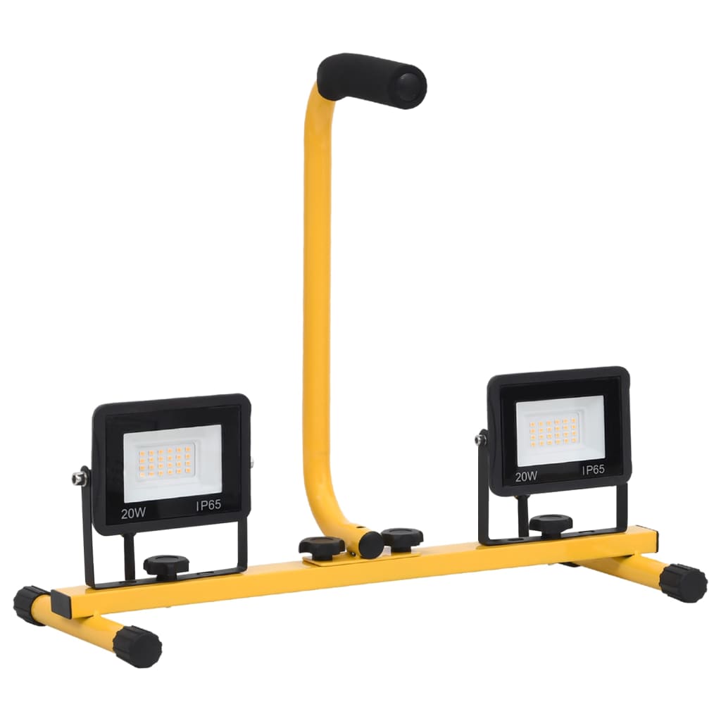 Spotlight met handvat LED 2x20 W koudwit is nu te koop bij PeponiXL, paradijselijk wonen!