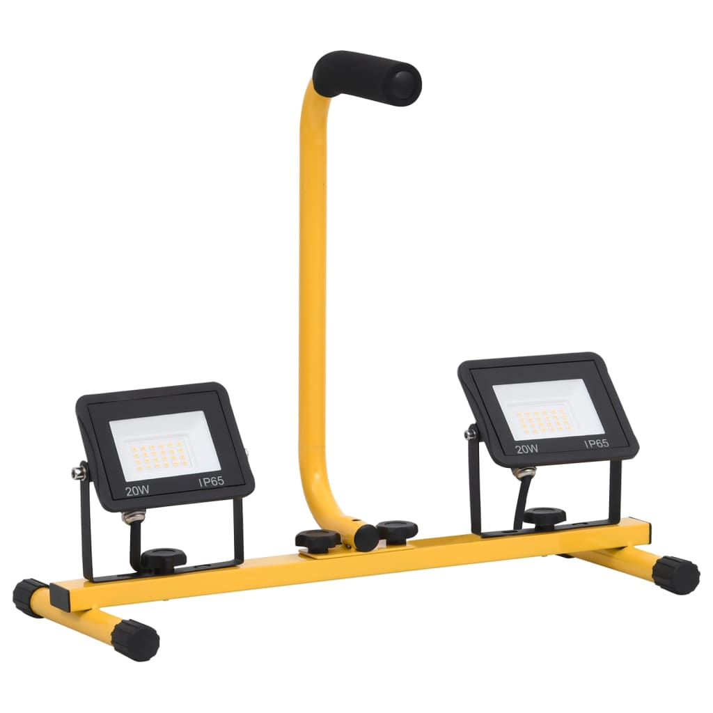 Spotlight met handvat LED 2x20 W koudwit is nu te koop bij PeponiXL, paradijselijk wonen!