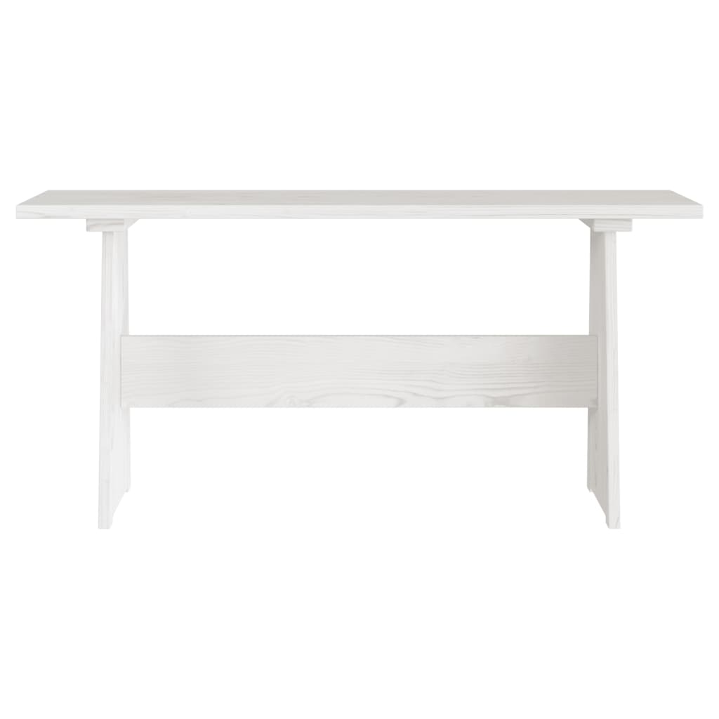 Eettafel met bankje REINE massief grenenhout wit is nu te koop bij PeponiXL, paradijselijk wonen!