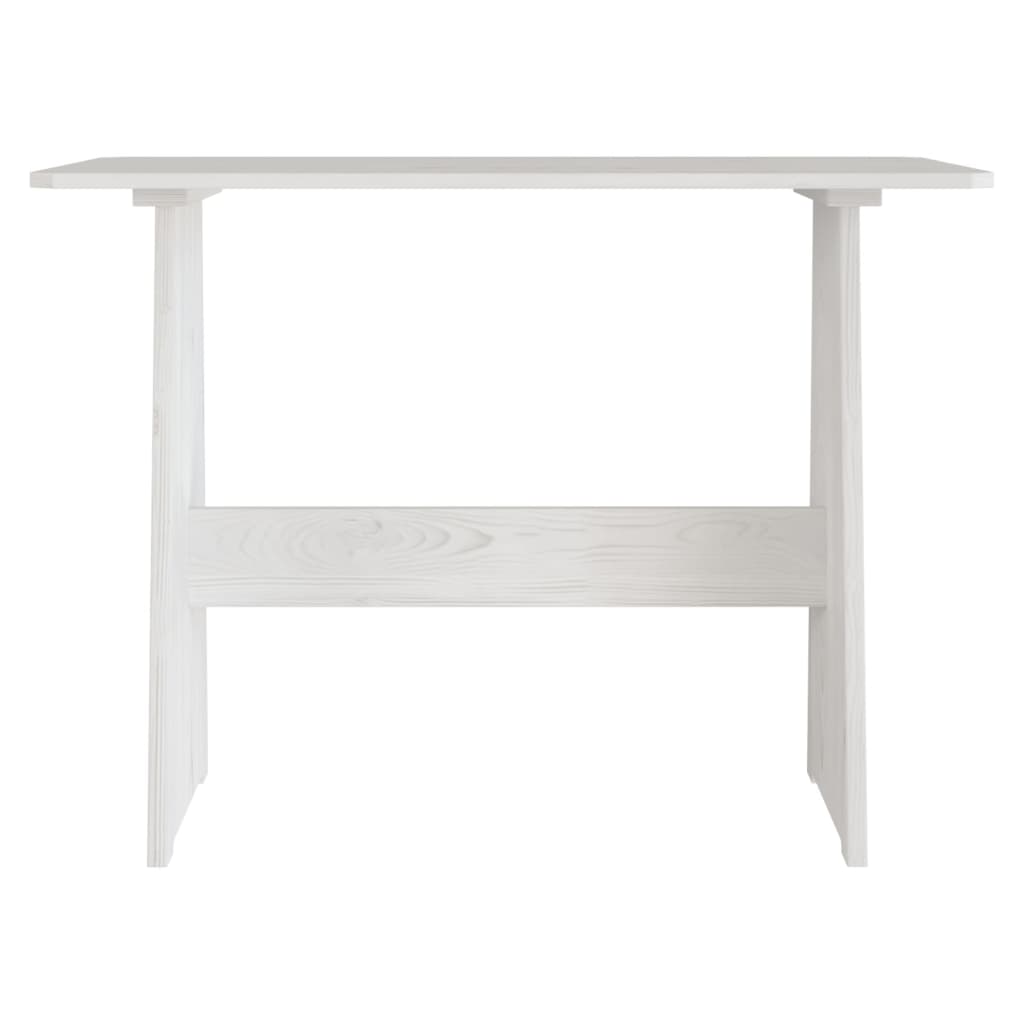 Eettafel met bankje REINE massief grenenhout wit is nu te koop bij PeponiXL, paradijselijk wonen!