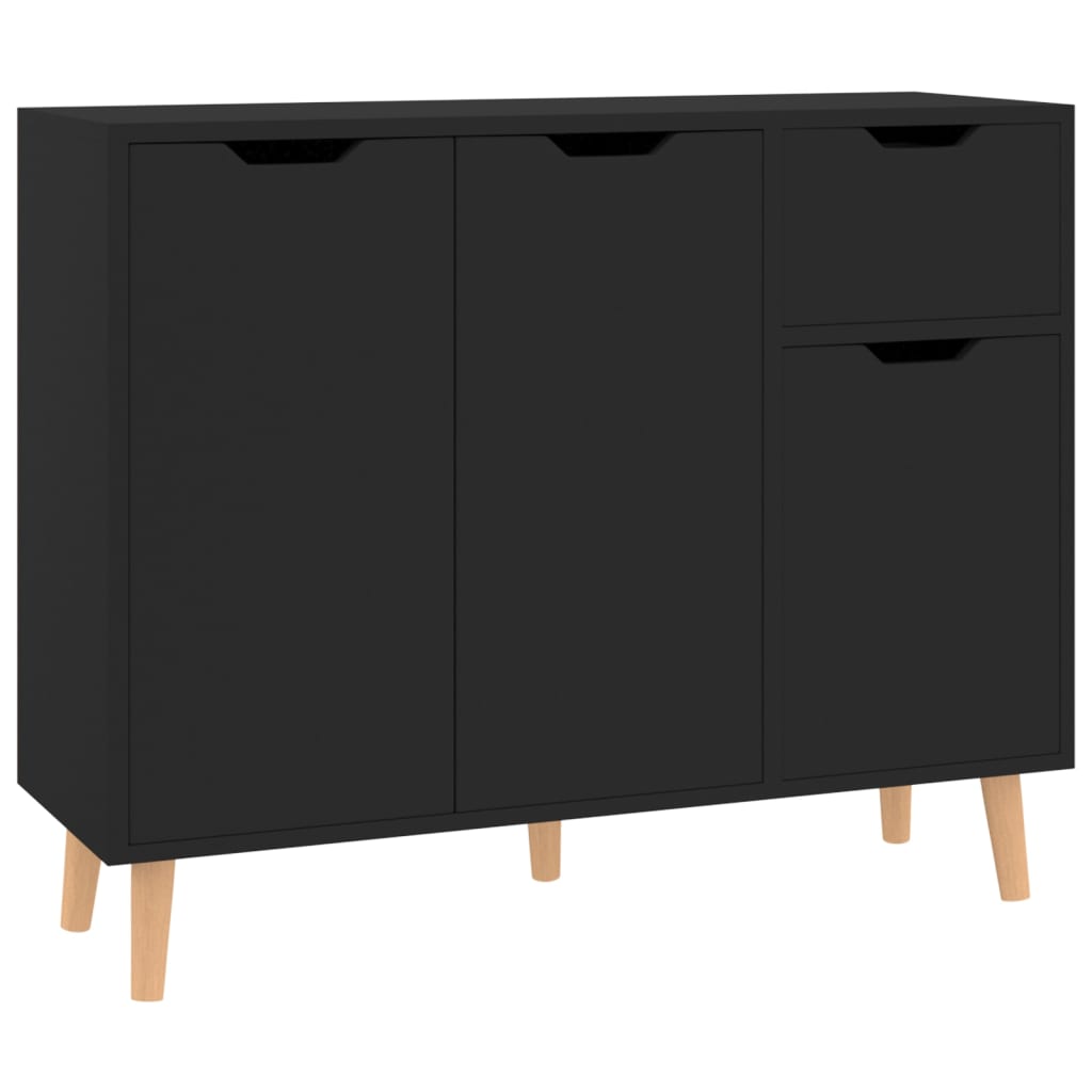 Dressoir 90x30x72 bewerkt hout zwart is nu te koop bij PeponiXL, paradijselijk wonen!