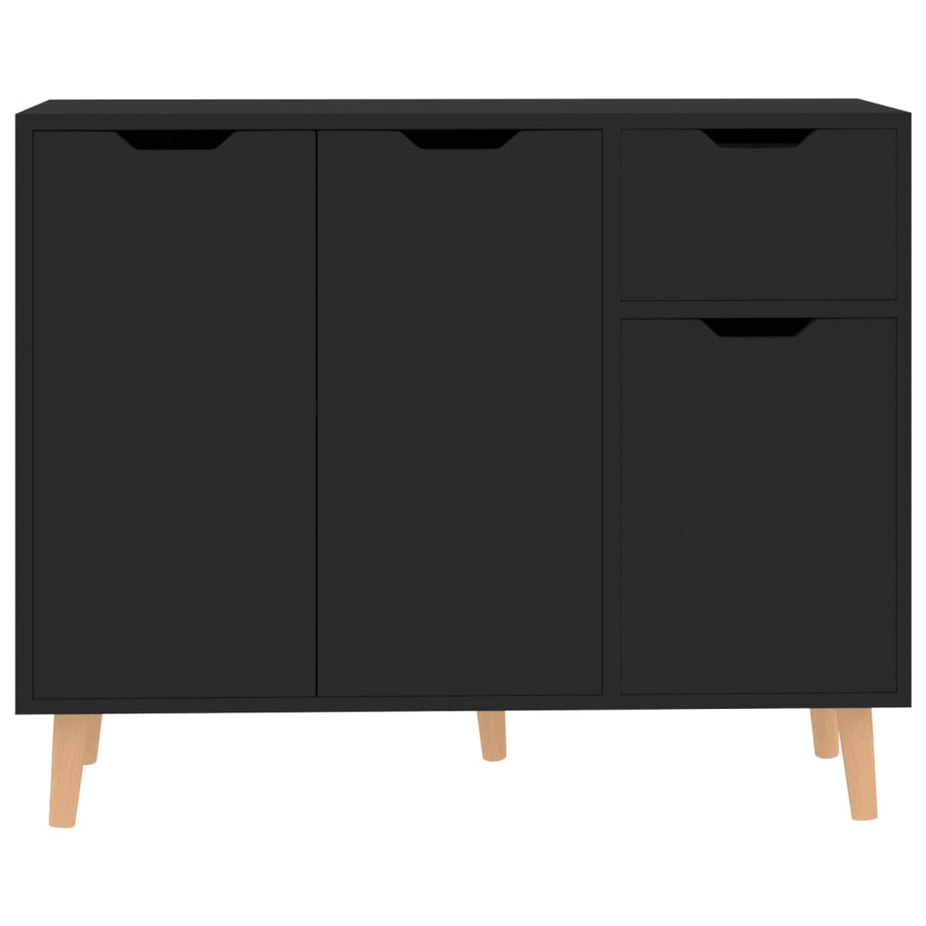 Dressoir 90x30x72 bewerkt hout zwart is nu te koop bij PeponiXL, paradijselijk wonen!