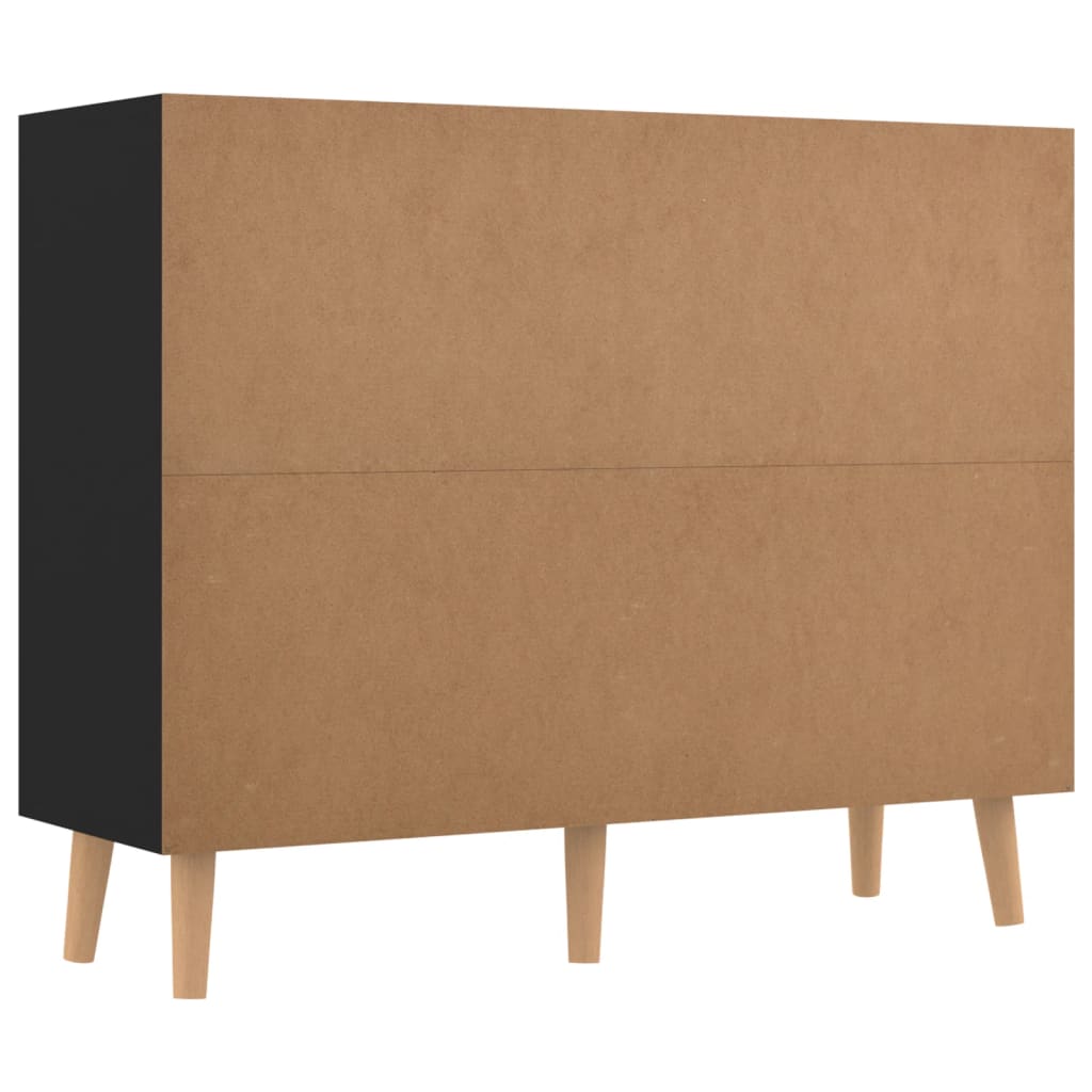 Dressoir 90x30x72 bewerkt hout zwart is nu te koop bij PeponiXL, paradijselijk wonen!