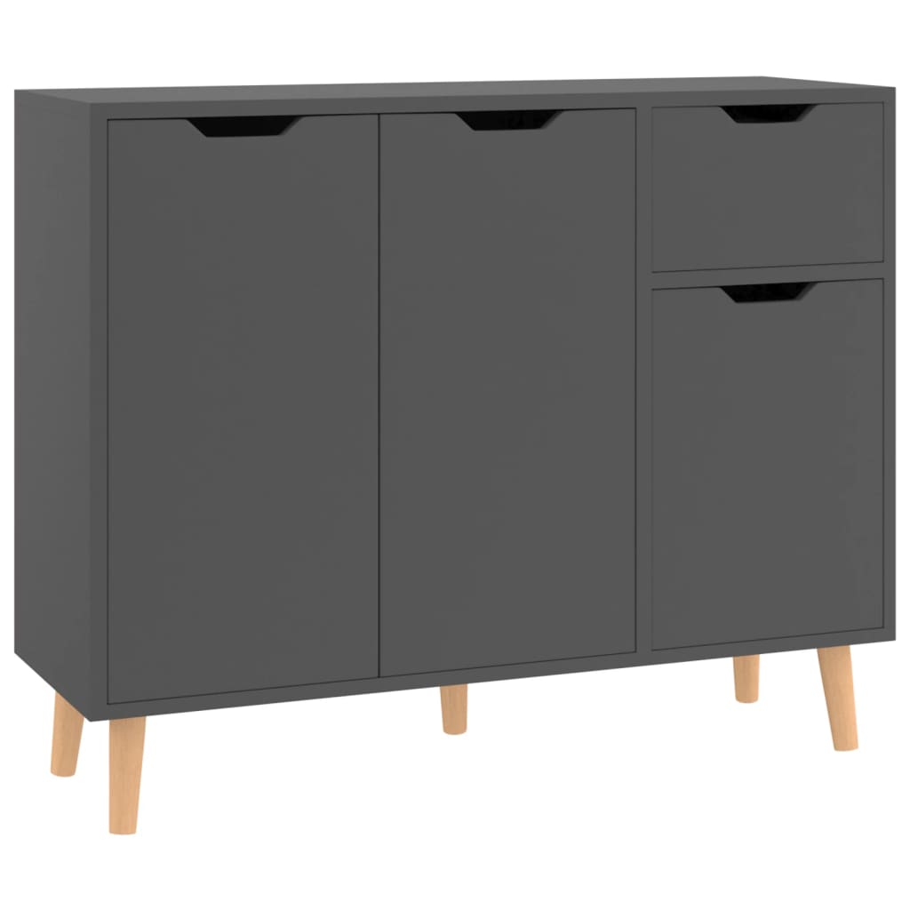 Dressoir 90x30x72 cm bewerkt hout grijs is nu te koop bij PeponiXL, paradijselijk wonen!