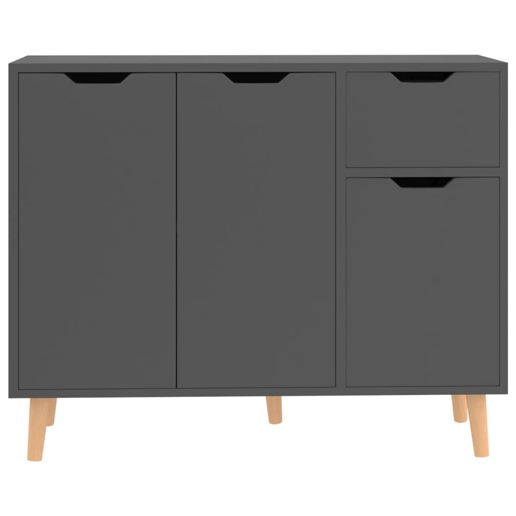 Dressoir 90x30x72 cm bewerkt hout grijs is nu te koop bij PeponiXL, paradijselijk wonen!