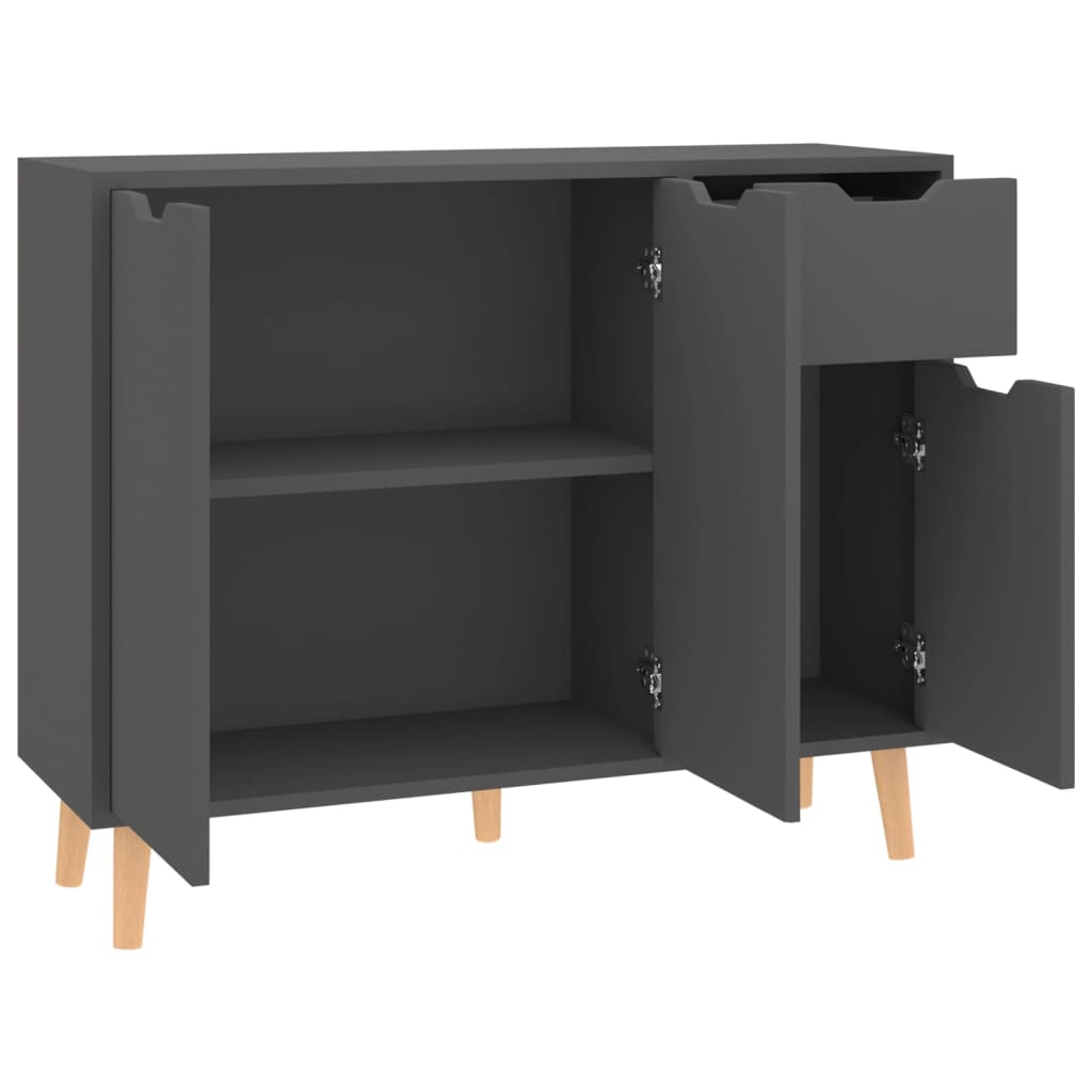 Dressoir 90x30x72 cm bewerkt hout grijs is nu te koop bij PeponiXL, paradijselijk wonen!