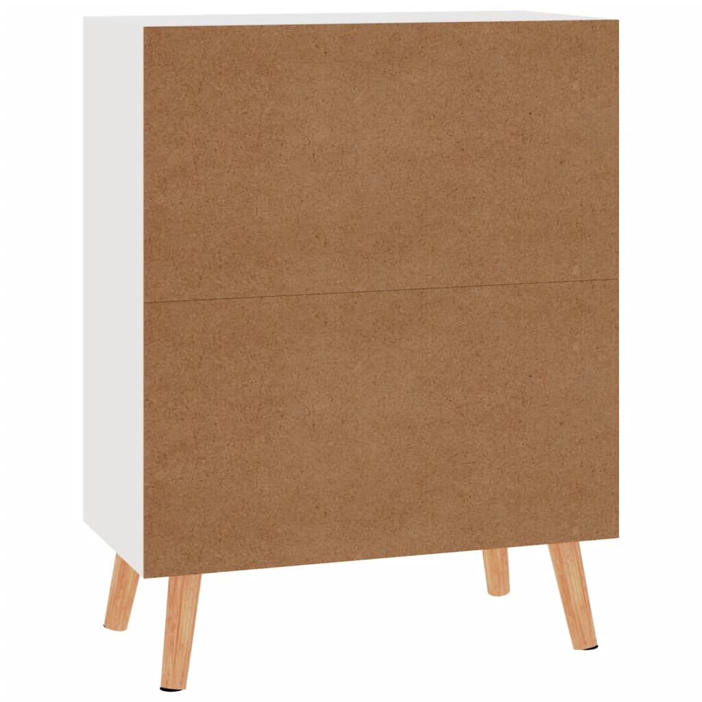 Dressoir 60x30x72 cm bewerkt hout hoogglans wit