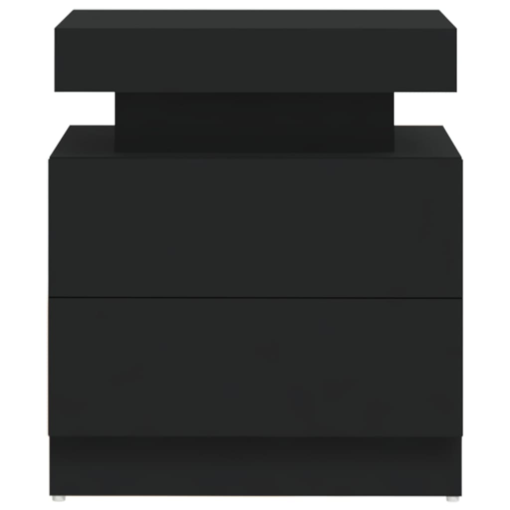 Nachtkastje 45x35x52 cm bewerkt hout zwart is nu te koop bij PeponiXL, paradijselijk wonen!