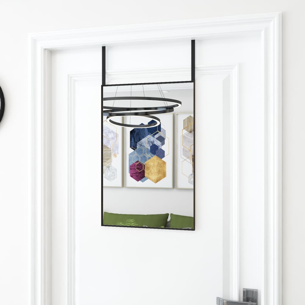 Deurspiegel 40x60 cm glas en aluminium zwart is nu te koop bij PeponiXL, paradijselijk wonen!