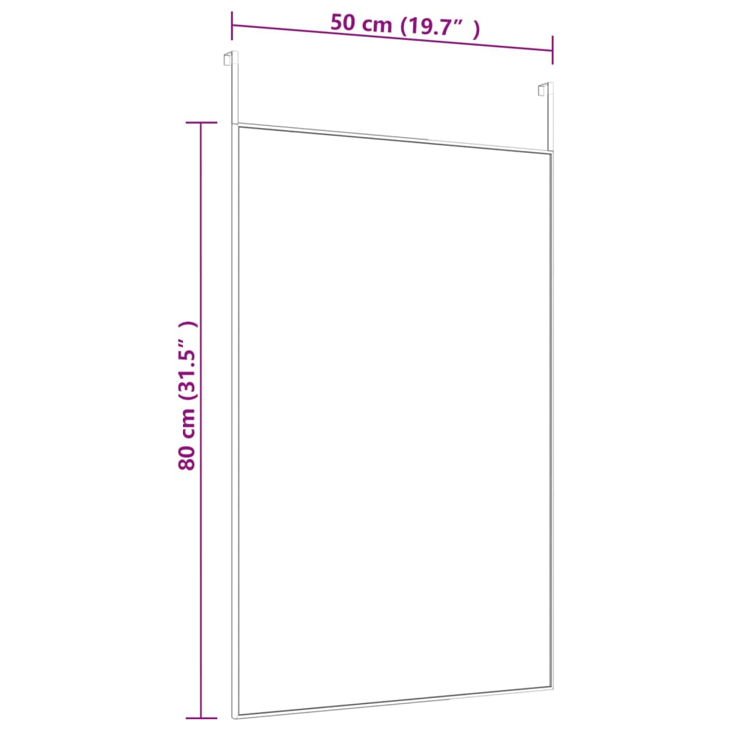 Deurspiegel 50x80 cm glas en aluminium goudkleurig is nu te koop bij PeponiXL, paradijselijk wonen!