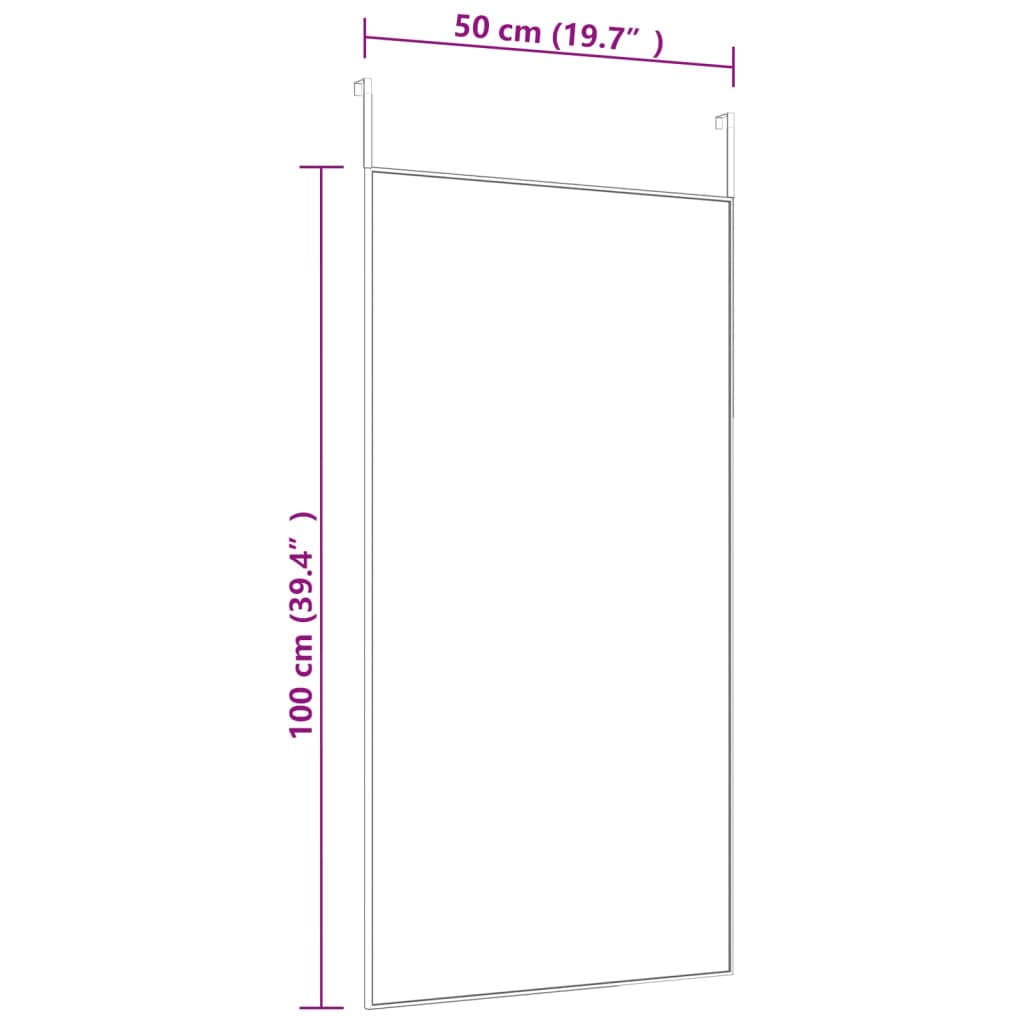Deurspiegel 50x100 cm glas en aluminium goudkleurig is nu te koop bij PeponiXL, paradijselijk wonen!