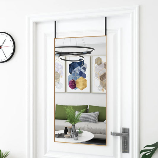 Deurspiegel 50x100 cm glas en aluminium goudkleurig is nu te koop bij PeponiXL, paradijselijk wonen!