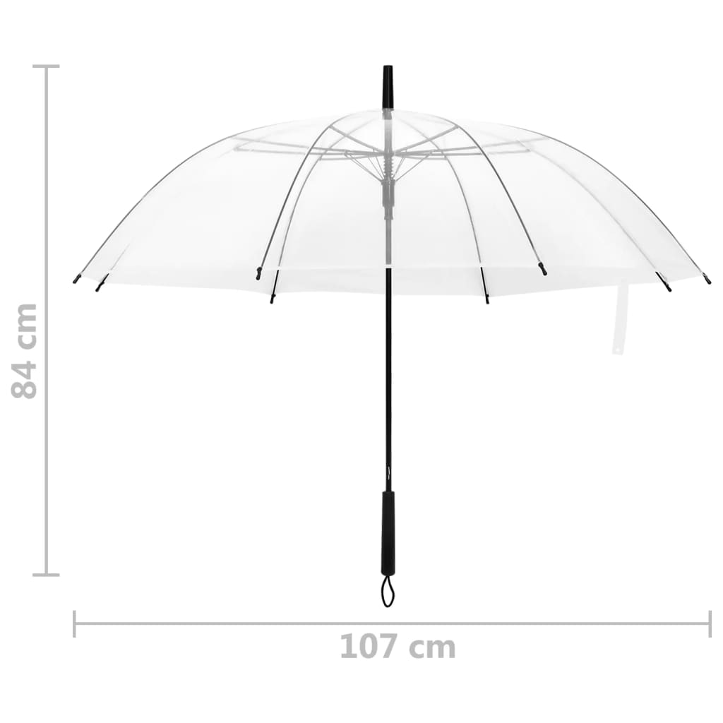 Paraplu 107 cm transparant is nu te koop bij PeponiXL, paradijselijk wonen!
