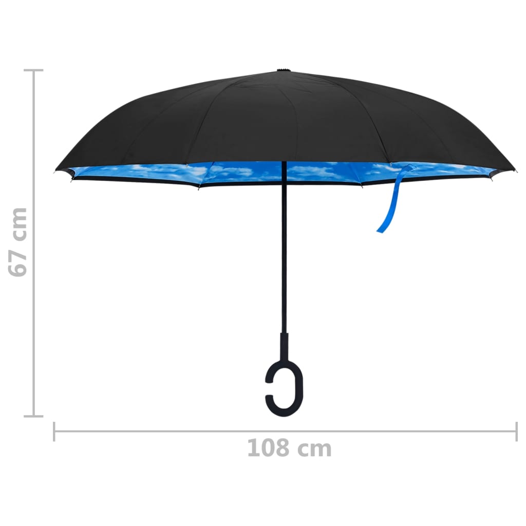Paraplu C-handgreep 108 cm zwart is nu te koop bij PeponiXL, paradijselijk wonen!