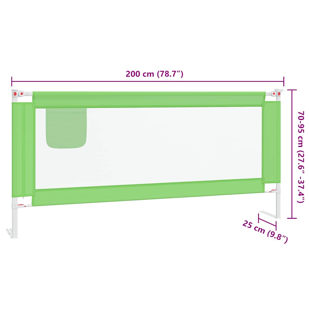 Bedhekje peuter 200x25 cm stof groen is nu te koop bij PeponiXL, paradijselijk wonen!