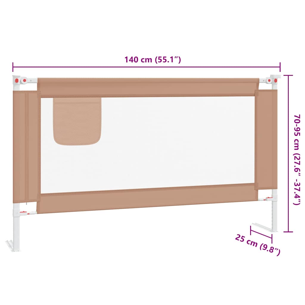 Bedhekje peuter 140x25 cm stof taupe is nu te koop bij PeponiXL, paradijselijk wonen!