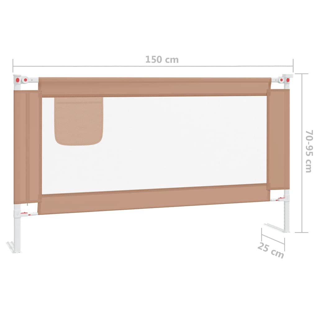 Bedhekje peuter 150x25 cm stof taupe is nu te koop bij PeponiXL, paradijselijk wonen!
