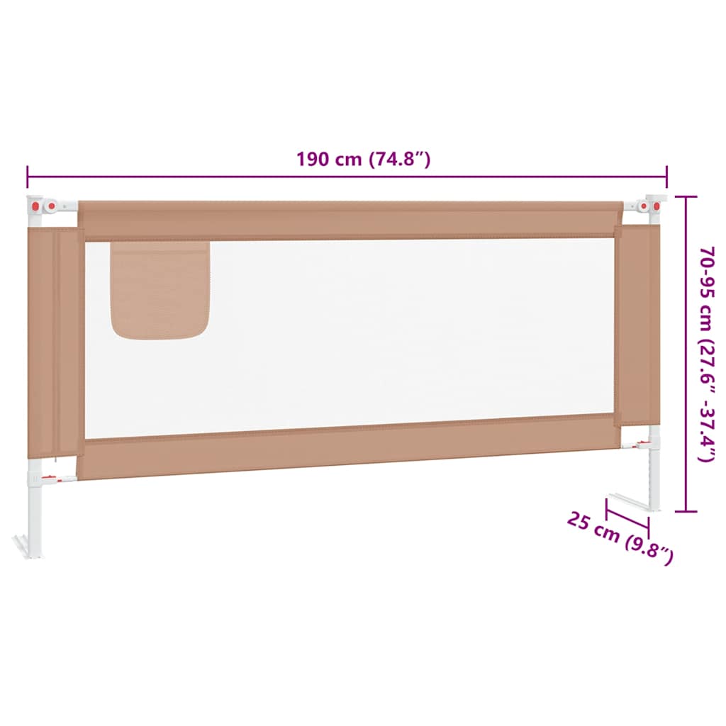 Bedhekje peuter 190x25 cm stof taupe is nu te koop bij PeponiXL, paradijselijk wonen!